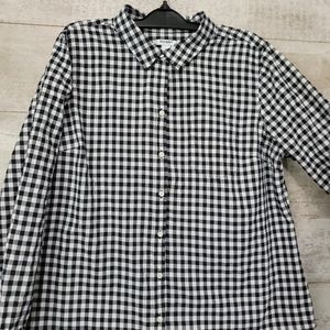 Old Navy black&white gingham check blouse